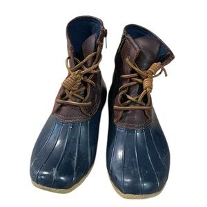 Sperry Brown and Blue Duck Boots